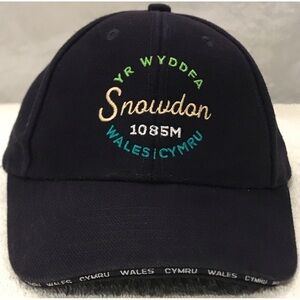 Snowdon Wales Adjustable Black Euro Travel Baseball Cap